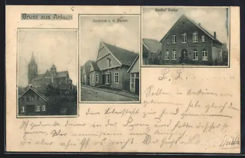 AK Ankum, Gasthof Dierker, Conditorei v. H. Dierker