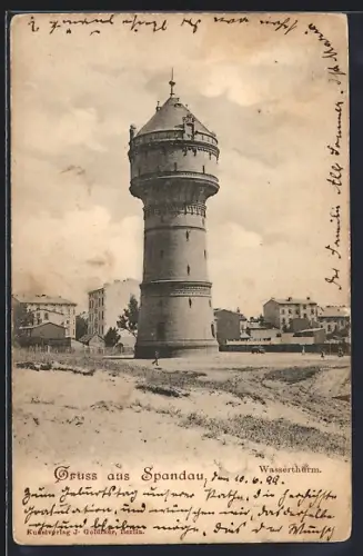 AK Berlin-Spandau, Blick zum Wasserturm