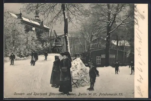 AK Berlin-Schöneberg, Concert- und Sportpark Botanischer Garten in der Potsdamerstrasse 75