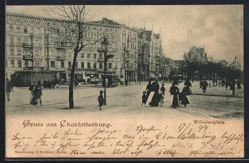 AK Berlin-Charlottenburg, Partie am Wilhelmsplatz