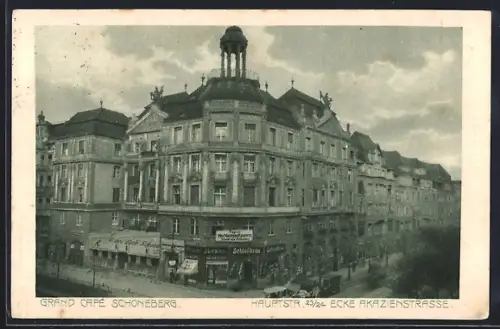 AK Berlin-Schöneberg, Grand Café Schöneberg, Hauptstr. 23 /24 Ecke Akazienstrasse