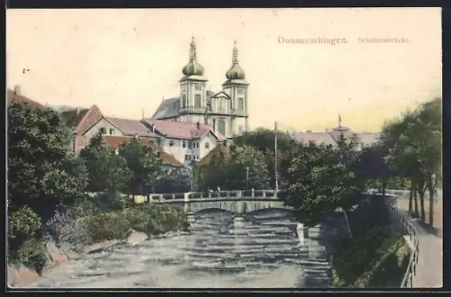 AK Donaueschingen, Partie an der Schützenbrücke