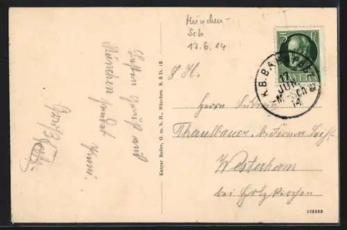 AK München, Partie am Marienplatz