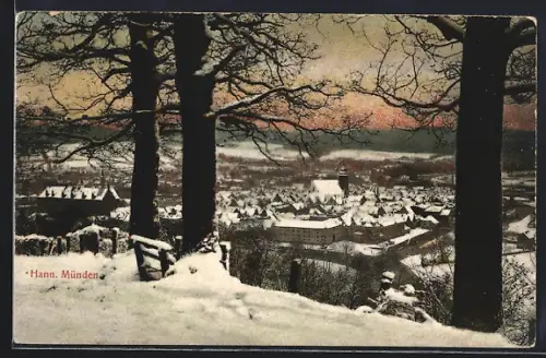 AK Hann Münden, Panorama im Winter