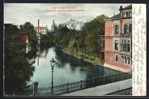 AK Osnabrück, Hasepartie an der Neumarktsbrücke