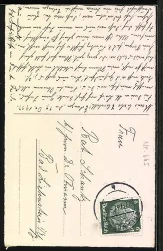 AK Neujahrsengel läuten Glocken vor verschneiter Stadt