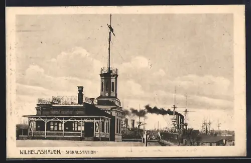 AK Wilhelmshaven, Die Signalstation, Panorama