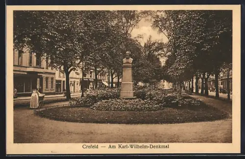 AK Crefeld, Am Karl-Wilhelm-Denkmal