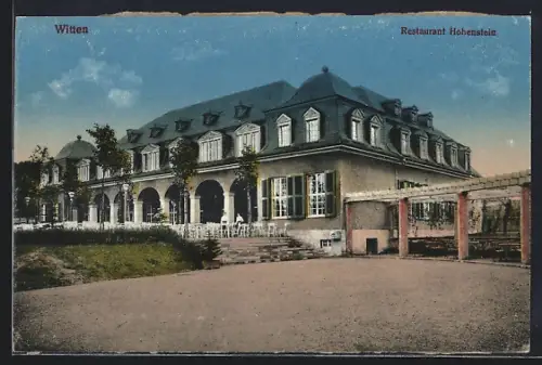 AK Witten, Restaurant Hohenstein mit Terrasse u. Garten