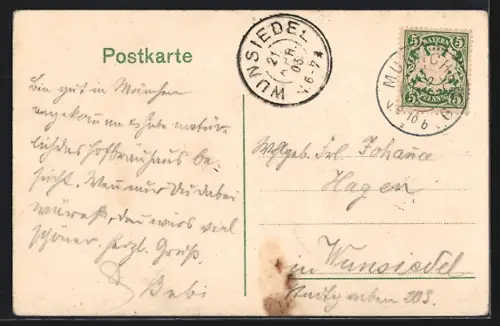 AK München, Strassenbahn auf dem Promenadenplatz