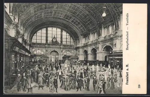 AK Frankfurt a. M., Hauptbahnhof, Vestibüle, Innenansicht