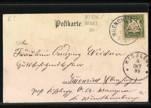 Lithographie Dame in Reitkleidung vor Reitern auf der Rennbahn, Hufeisen