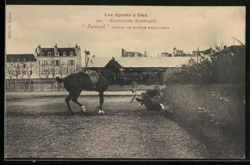 AK Pau, Concours Hippique, Farewell refuse le double Bull-Finch