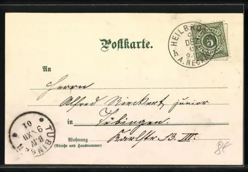 Lithographie Kleeblatt-Rahmen mit Marienkäfer und Hund hinter Gittern