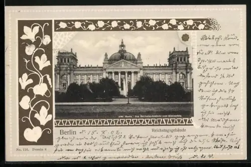 AK Berlin-Tiergarten, Reichstagsgebäude