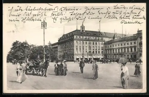 AK Berlin, Unter den Linden, Hotel Adlon