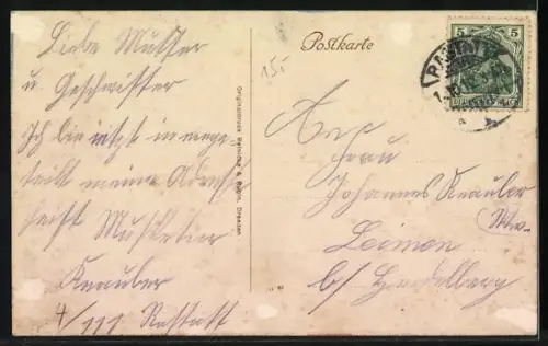 AK Rastatt, Am Rohrer Steg, Brücke, Flussufer