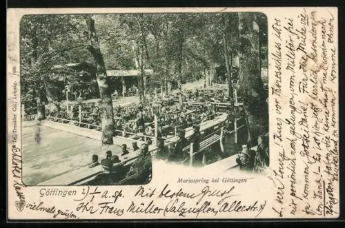 AK Göttingen, Mariaspring bei Göttingen, Ausflugslokal