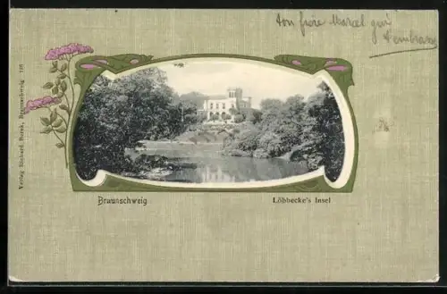 AK Braunschweig, Löbbecke`s Insel, Parkanlage