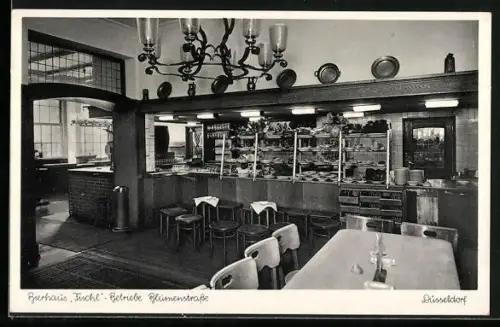 AK Düsseldorf, Gasthaus Tuchl-Betrieb, Blumenstrasse 4-6