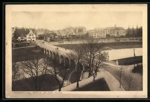 AK Rastatt i. B., Partie an der Murg