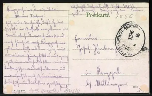 AK Rastatt, Partie an der Murg