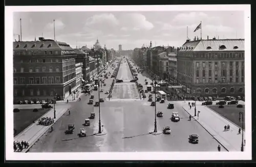 AK Berlin, Unter den Linden, Strassenzug, Verkehr