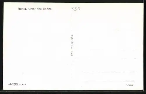 AK Berlin, Unter den Linden, Strassenzug, Verkehr