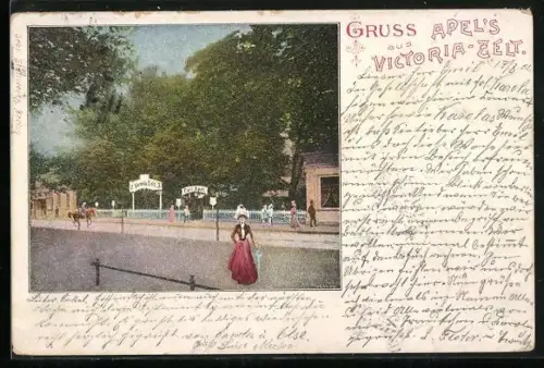 AK Berlin-Tiergarten, Gasthof Apel`s Victoria-Zelt, Inh. Carl Apel
