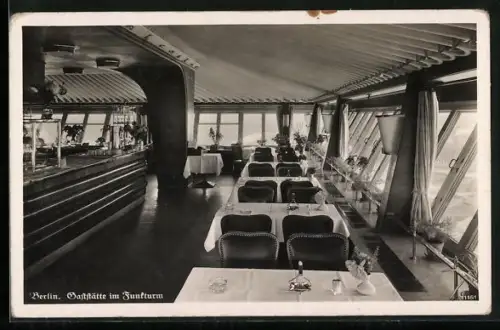 AK Berlin-Charlottenburg, Gaststätte im Funkturm