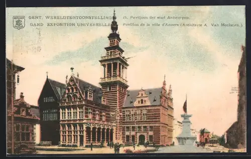AK Gand, Exposition Universelle 1913, Pavillon de la ville d`Anvers