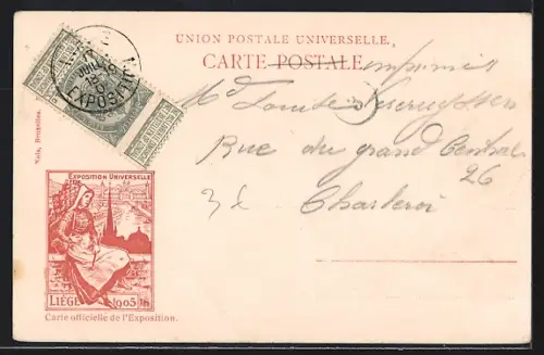 AK Liége, Exposition universelle 1905, Entrée des Arenes liégoises