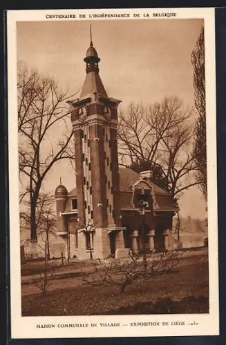 AK Liége, Exposition Internationale 1930, Maison Communale de Village