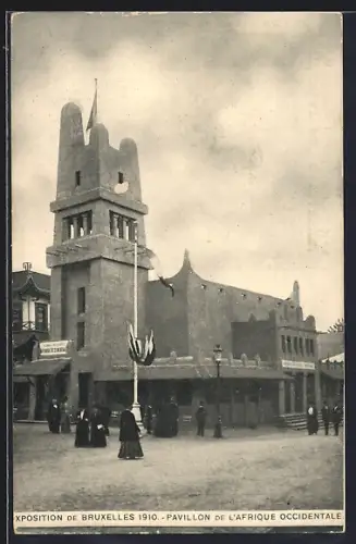 AK Bruxelles, Exposition Universelle 1910, Pavillon de l`Afrique Occidentale