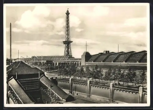 AK Berlin, Ausstellungsgelände mit Funkturm