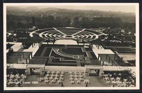 AK Essen, Gruga 1929, Dahlien-Arena aus der Vogelschau