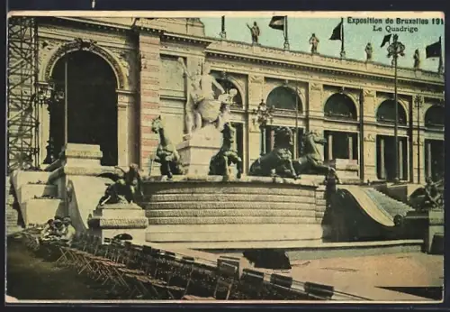 AK Bruxelles, Exposition de Bruxelles 1910, le quadrige