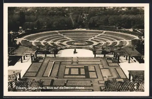 AK Essen, Grugapark, Dahlien-Arena aus der Vogelschau