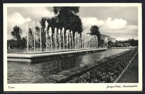 AK Essen, Grugapark, Die Wasserspiele