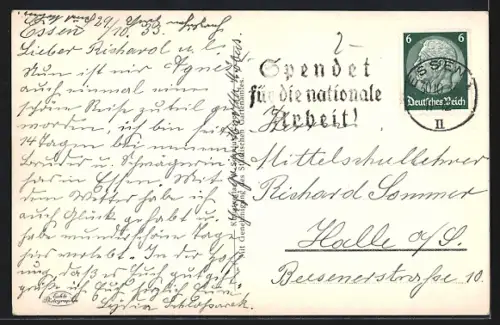 AK Essen, Grugapark, Rosenterrassen mit Rosen-Kaffee