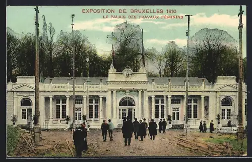 AK Bruxelles, Exposition Universelle 1910, Le Palais des Travaux Féminins