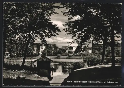 AK Berlin-Reinickendorf, Schwanenhaus im Schäfersee