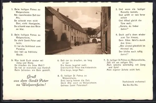 AK Walporzheim, St. Peter, Strassenansicht