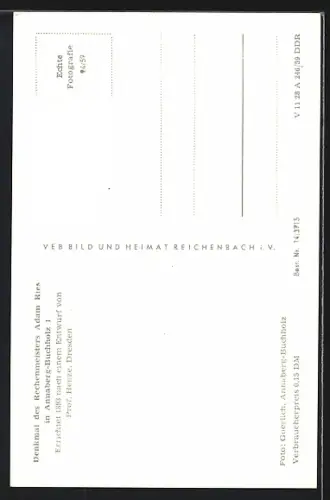 AK Annaberg-Buchholz, Denkmal Adam Ries