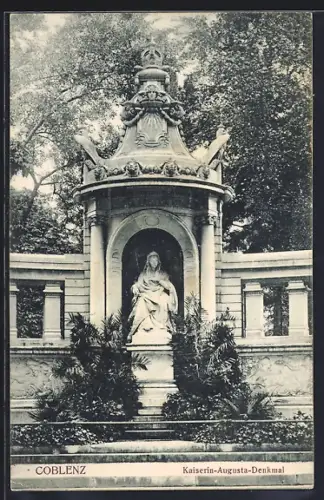 AK Coblenz, Kaiserin-Augusta-Denkmal