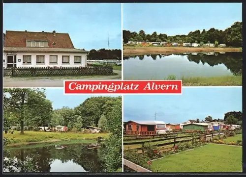 AK Celle-Garssen, Gaststätte und Campingplatz Alvern, Uferpartie