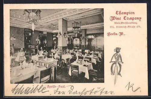 AK Berlin, Champion Wine Company, Friedrichstrasse 174, Speisesaal
