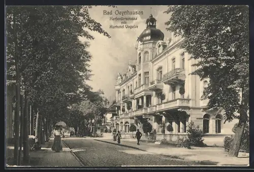AK Bad Oeynhausen, Herforderstrasse, Kurhotel Vogeler