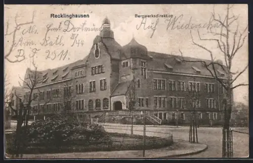 AK Recklinghausen, Bergwerksdirektion