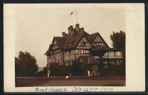 Foto-AK Essen-Hügel, Bootshaus Krupp